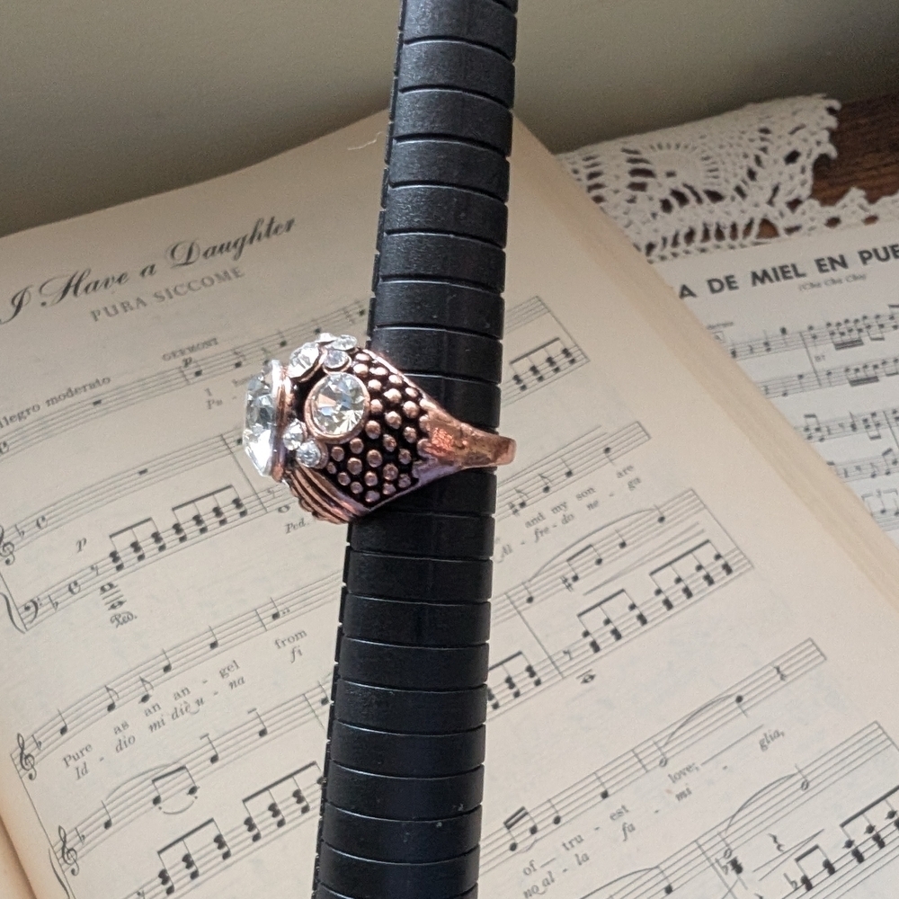 Crystal And Copper Statement Ring - Picture 8 of 8
